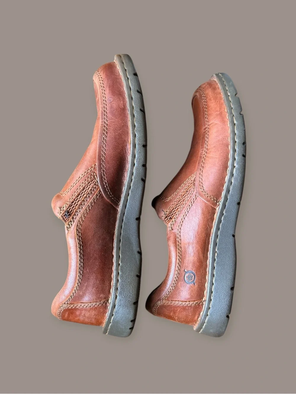 Born Men's Blast III Slip-On Loafers in Chestnut Brown
